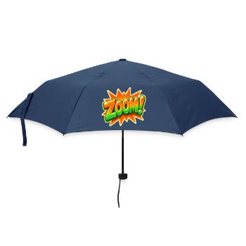 Comic Spruch Zoom Pop Art Typografie Grafik Shirt - Regenschirm (klein) - Navy - Vorne