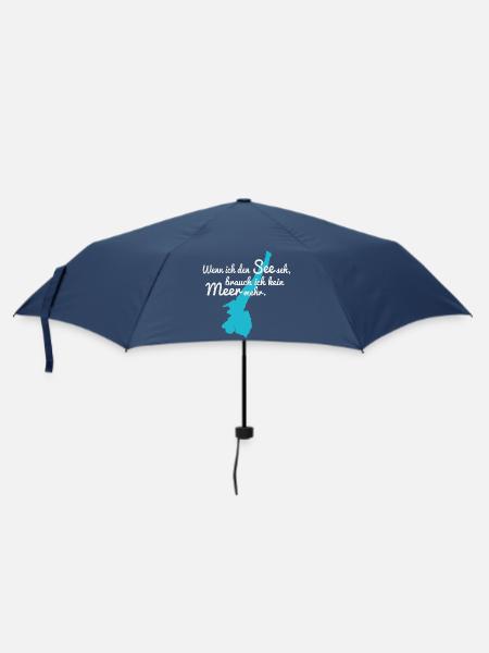 Gardasee Italien - Regenschirm (klein) - Navy
