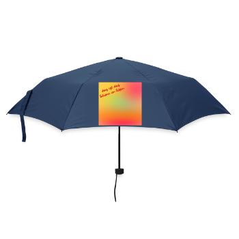 Schönes Leben - Regenschirm (klein) - Navy - Vorne