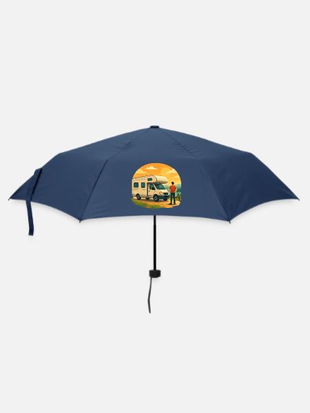Geschenk zur ersten Tour im Wohnmobil - Regenschirm (klein) - Navy