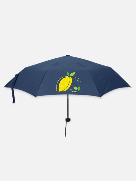 Zitrone - Regenschirm (klein) - Navy