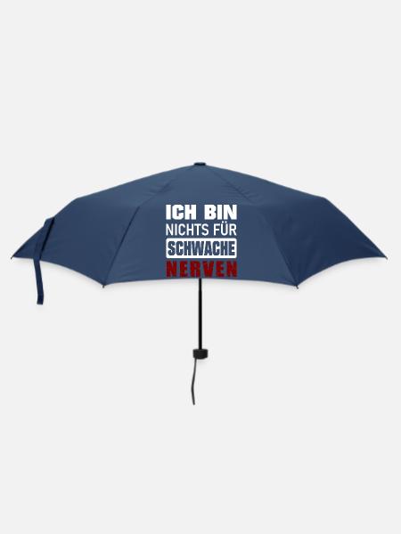 Ich bin nichts für schwache Nerven - Regenschirm (klein) - Navy