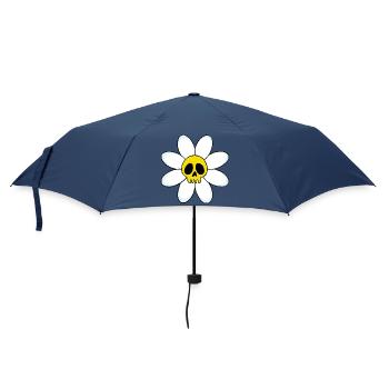 Crâne de fleur - Parapluie standard - marine - Devant