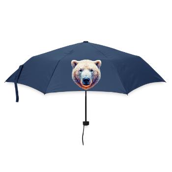 White Polar Bear - Umbrella (small) - navy - Front