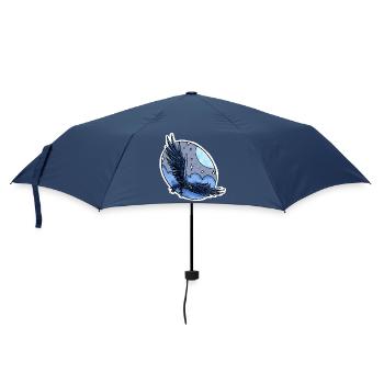 Raven in flight in front of the night sky - Umbrella (small) - navy - Front