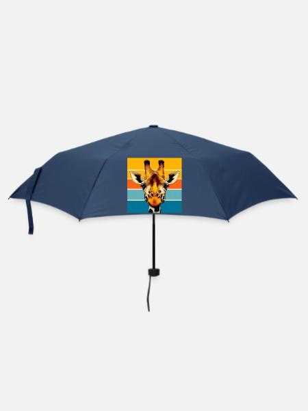 Giraffe - Regenschirm (klein) - Navy