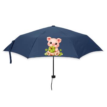 Cute piggy in marzipan look - Umbrella (small) - navy - Front