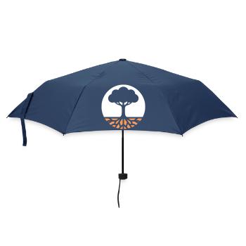 Baum des Lebens Wurzeln - Regenschirm (klein) - Navy - Vorne