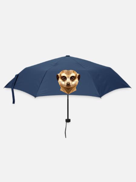 Erdmännchen Meerkat Süßes Surikate Mangusten - Regenschirm (klein) - Navy