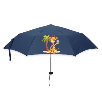 Giraffe Summer Palm Tree - Umbrella (small) - navy - Front