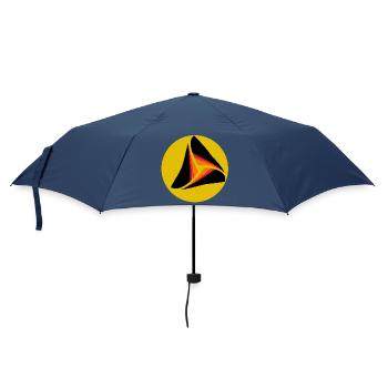 Volley-ball de plage, plage et soleil - Parapluie standard - marine - Devant