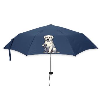 Weißer Schäferhund Schäferhund Schäferhunde - Regenschirm (klein) - Navy - Vorne