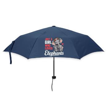 Leicht abgelenkt vom wilden Elefanten-Safari-Tier - Regenschirm (klein) - Navy - Vorne