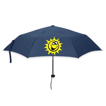 soleil smiley 3c / style comique - Parapluie standard - marine - Devant