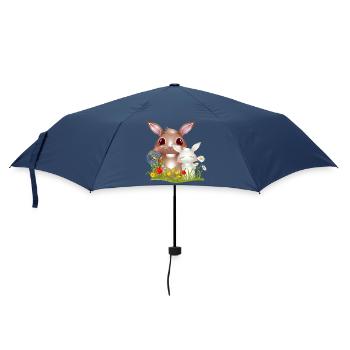 Amitié de lapins mignons au printemps - Parapluie standard - marine - Devant