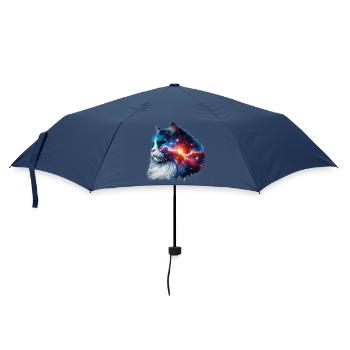 Katze - Regenschirm (klein) - Navy - Vorne