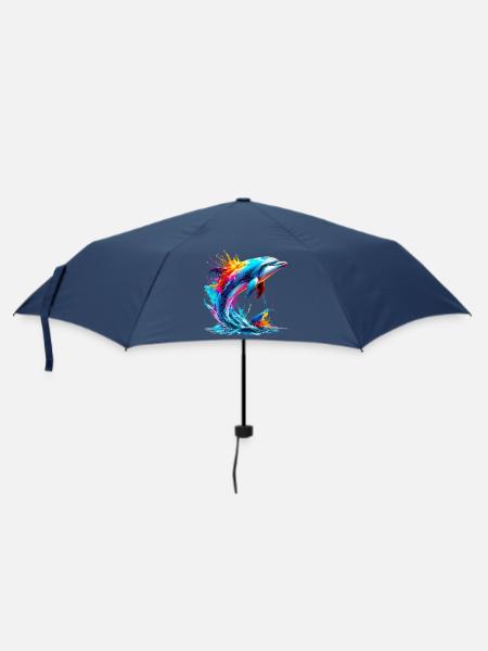 Delfin - Regenschirm (klein) - Navy