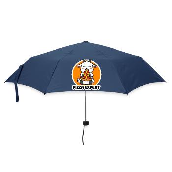Expert en pizza de chèvre mignonne - Tranche de mangeur d’animaux heureuse - Parapluie standard - marine - Devant