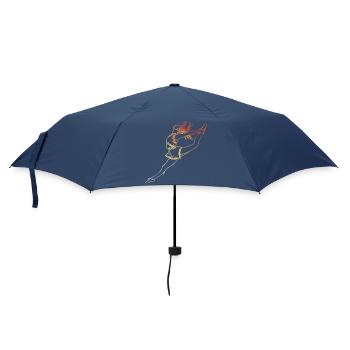 Fille de pom-pom girls vintage - Parapluie standard - marine - Devant