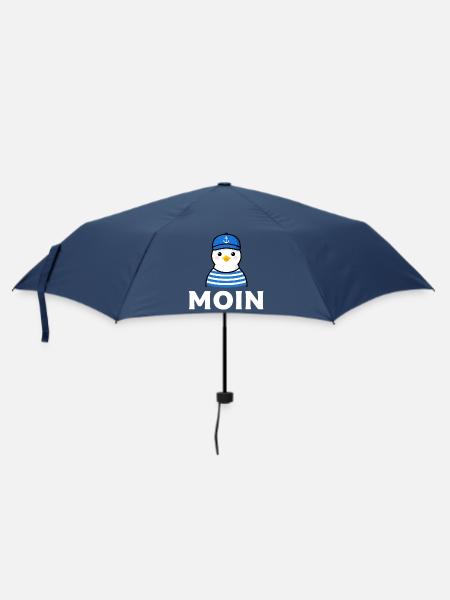 Moin Möwe im Sailor-Stil - Regenschirm (klein) - Navy