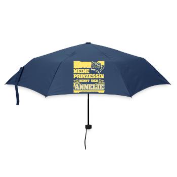 Spruch Annelie - Regenschirm (klein) - Navy - Vorne