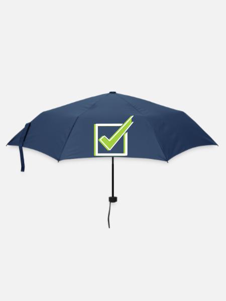 Häkchen Box Check 3D Outline - Regenschirm (klein) - Navy