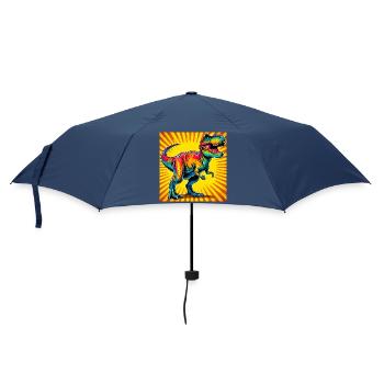 Dinosaurier - Regenschirm (klein) - Navy - Vorne