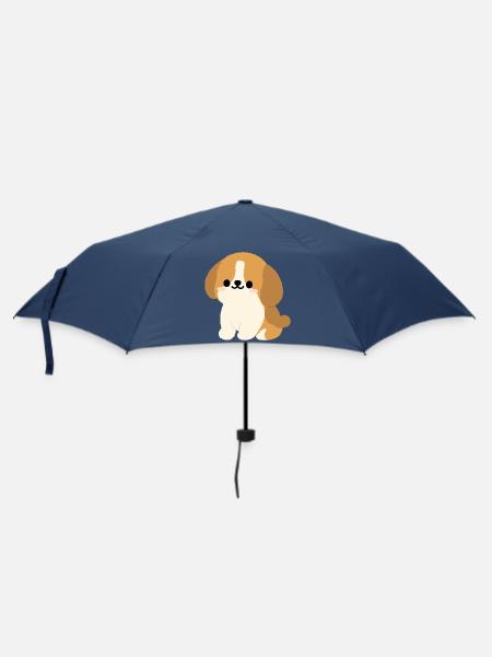 Charmanter Spaniel - Regenschirm (klein) - Navy