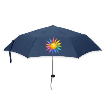 Achtsamkeit ich bin genung - Regenschirm (klein) - Navy - Vorne