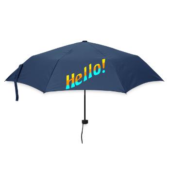 Hello! - Regenschirm (klein) - Navy - Vorne