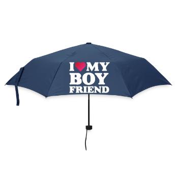 I Love My Boyfriend - Umbrella (small) - navy - Front