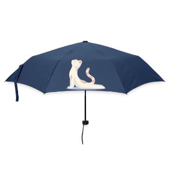 Cat Doing Yoga – Harmony & Balance - Umbrella (small) - navy - Front