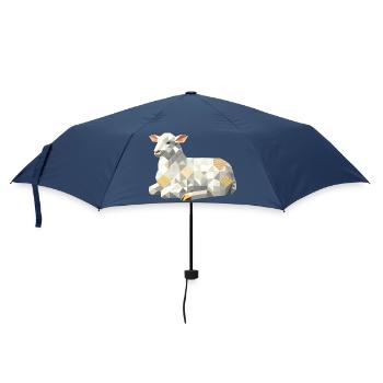 Geometric lamb – modern Easter symbol - Umbrella (small) - navy - Front