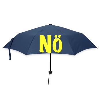 Non en jaune fluo - Neon No Nope No Fun - Parapluie standard - marine - Devant