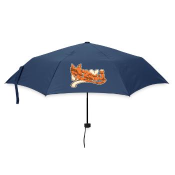 Merow, ein gezogenes Wort - Regenschirm (klein) - Navy - Vorne