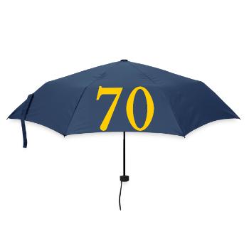 70. 70 ANS. 70e ANNIVERSAIRE. ANNIVERSAIRE 70 ANS. - Parapluie standard - marine - Devant