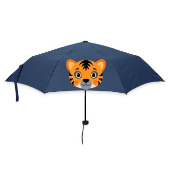 Baby tiger head - Umbrella (small) - navy - Front