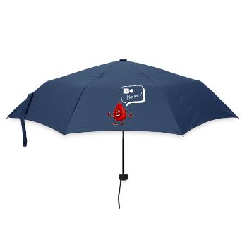B+ Like Me Lustiger Blutspender Spruch - Regenschirm (klein) - Navy - Vorne