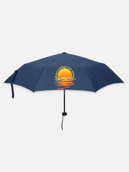 Sonnenuntergang - Even endings can shine - Umbrella (small) - navy
