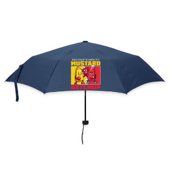 Mustard vs Ketchup Colorful Combat - Umbrella (small) - navy - Front