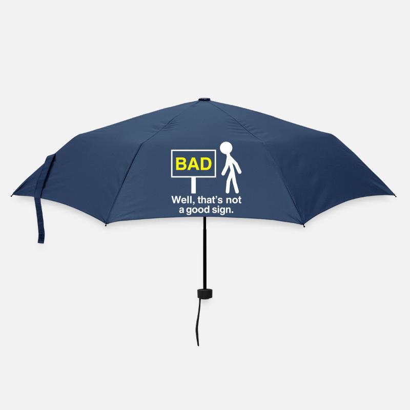 Well, That's Not A Good Sign Stick Figure Graphic - Regenschirm (klein) - Navy