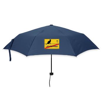 Ortsschild Katze Geschenk - Regenschirm (klein) - Navy - Vorne
