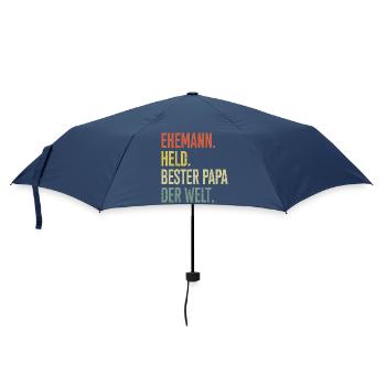 Bester Papa der Welt Gradient - Regenschirm (klein) - Navy - Vorne
