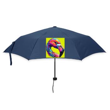 Flamingo - Regenschirm (klein) - Navy - Vorne