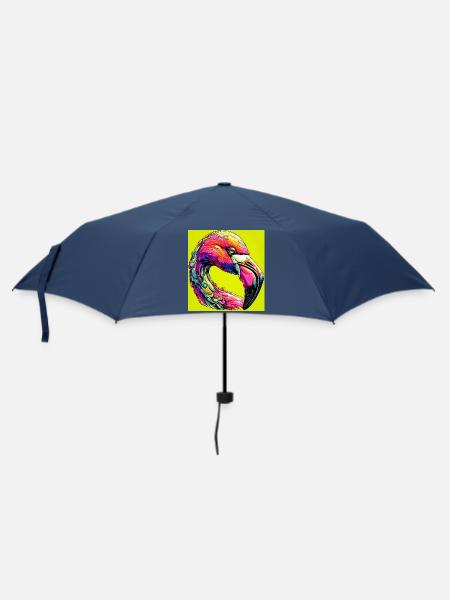 Flamingo - Regenschirm (klein) - Navy