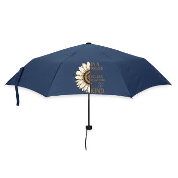 Citation de tournesol : Sois gentil - Parapluie standard - marine - Devant