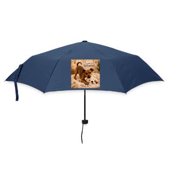 Rottweilerli Dackel-Mix Charm - Regenschirm (klein) - Navy - Vorne