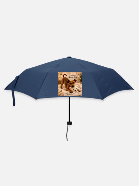 Rottweilerli Dackel-Mix Charm - Regenschirm (klein) - Navy