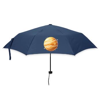 Goldplanet Jupiter Wirbel - Regenschirm (klein) - Navy - Vorne