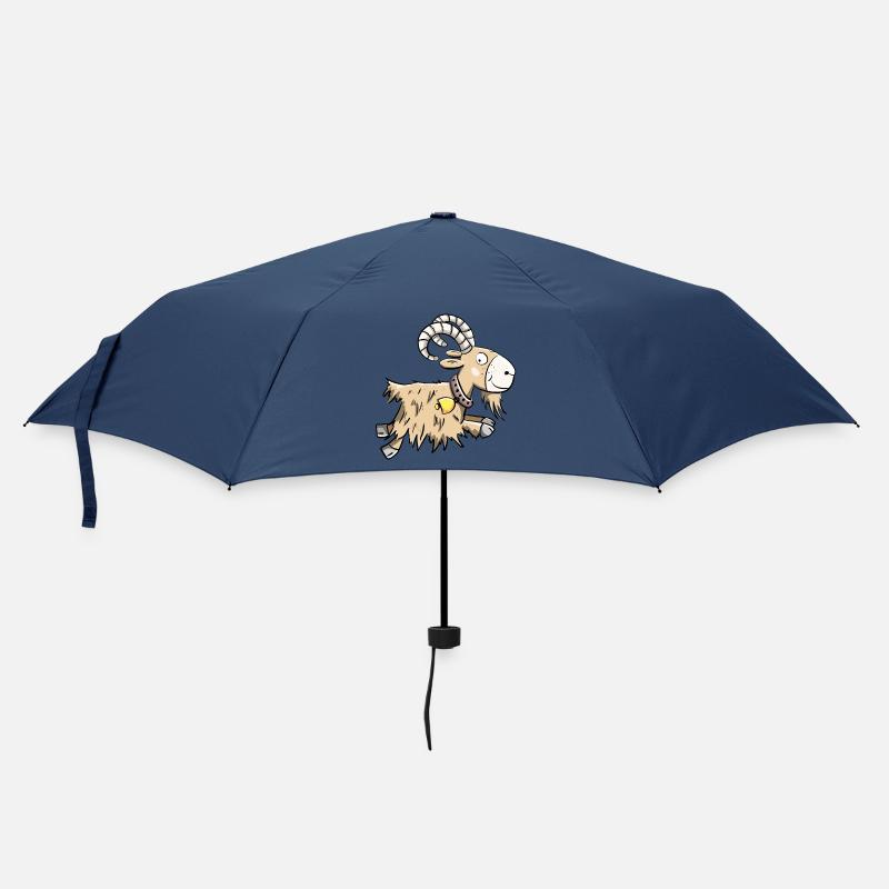 Sprunghafte Ziege I Widder I Ziegenbock Geschenk - Regenschirm (klein) - Navy